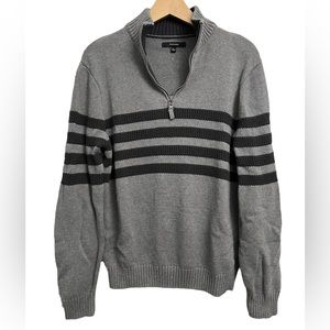 Tahari Sweater 1/4 Zip Pullover Mock Neck Sweater